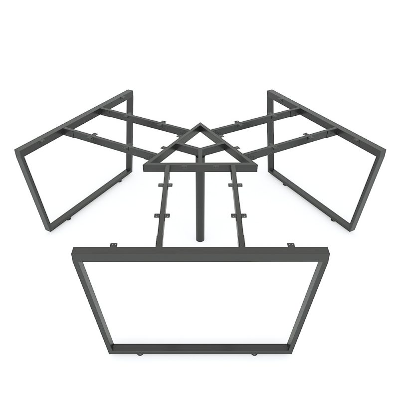 khung bàn cụm 3 chỗ ngồi